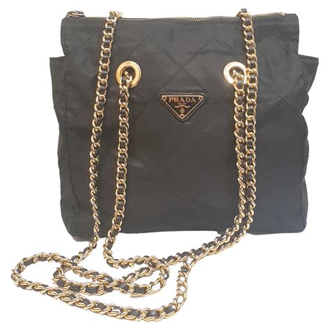 prada gold bag|prada bag gold chain.